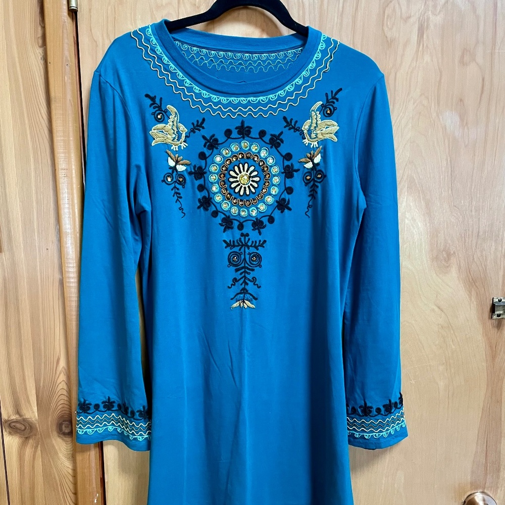 Lovebird Dress by Double D Ranch, Rhinestones, Embroidery